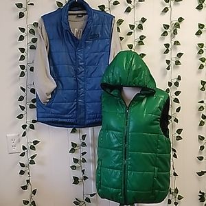 FALL PERFECTO! 2 Vintage "1987" AEROPOSTALE VESTS SZ L